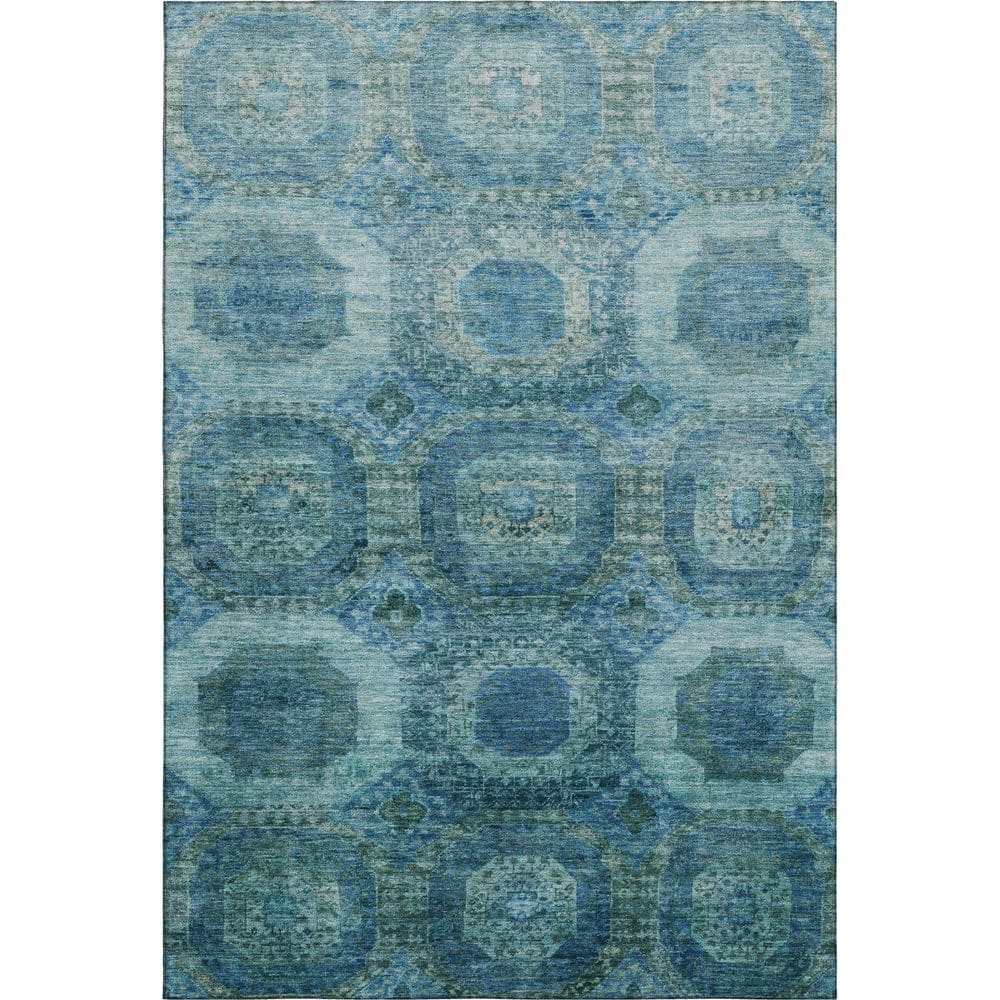 Mayfield Premium Machine Washable Abstract AMF1944 Blue 10 ft. x 14 ft. Area Rug price history on PriceWatchPro