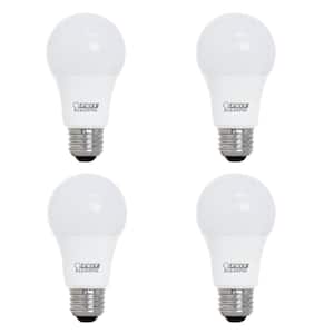40-Watt Equivalent A19 Dimmable CEC Title 20 ENERGY STAR 90 CRI E26 Medium LED Light Bulb, Bright White 3000K (4-Pack)