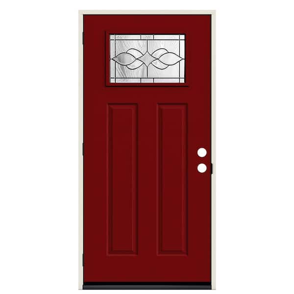 JELD-WEN 36 in. x 80 in. Right-Hand Craftsman Carillon Decorative