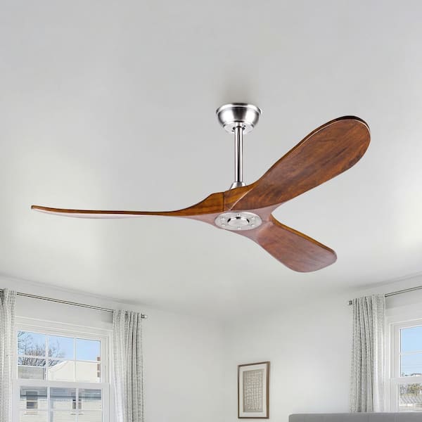 52 in. Indoor Smart Indoor Brushed Nickel Flush Mount Standard Ceiling Fan with Remote Control and Reversible DC Motor