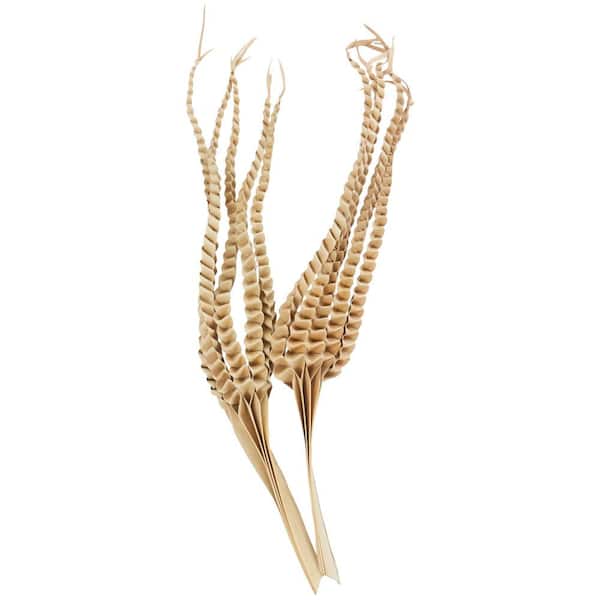 Litton Lane 32 in. Tall Five Finger Palm Leaf Natural Foliage (1 Bundle)