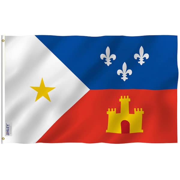 ANLEY Fly Breeze 3 ft. x 5 ft. Polyester Ethnic Acadian Flag 2-Sided Flags Banner with Brass Grommets and Canvas Header