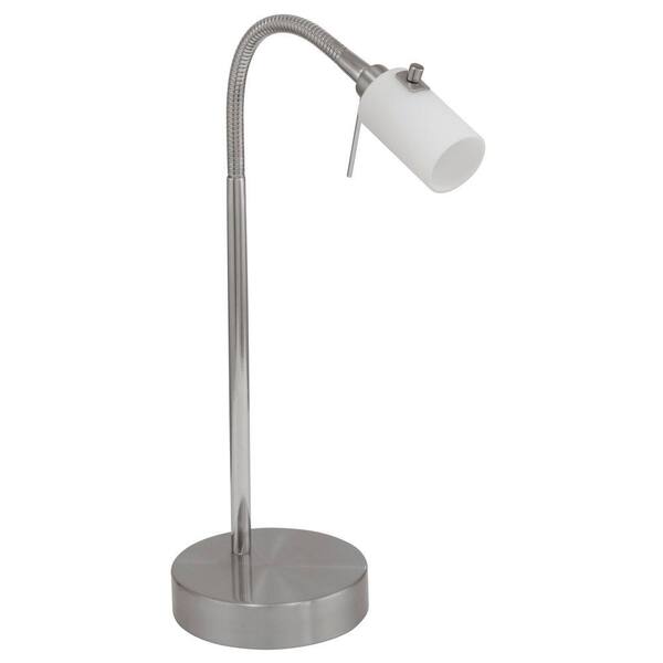 EGLO Benga 15 in. 1-Light Matte Nickel Desk Lamp -DISCONTINUED