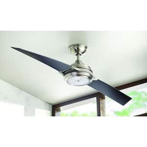 Breckenridge 56 in. LED Indoor Brushed Nickel Ceiling Fan with Remote Control