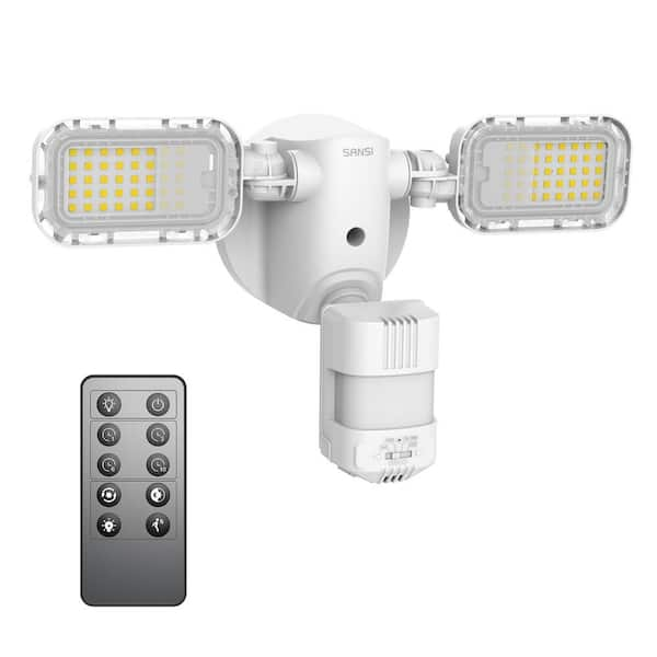 1000-Watt Equivalent 10000 Lumen 180° White Dusk to Dawn Motion Sensing Integrated LED Flood Light 5000K, Remote Control