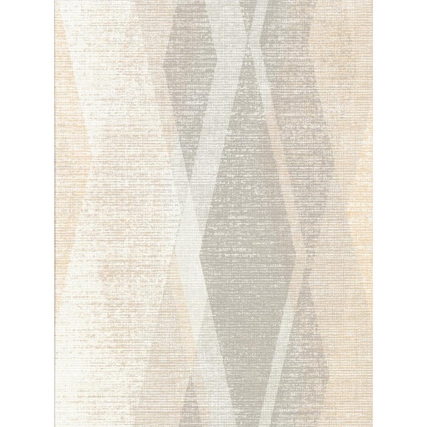 Brewster Torrance Neutral Distressed Geometric Wallpaper Sample
