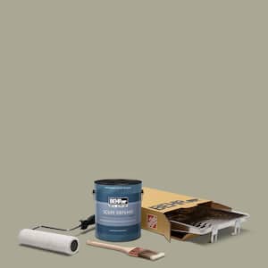 1 gal. #N350-4 Jungle Camouflage Extra Durable Satin Enamel Interior Paint & 5-Piece Wooster Set All-in-One Project Kit