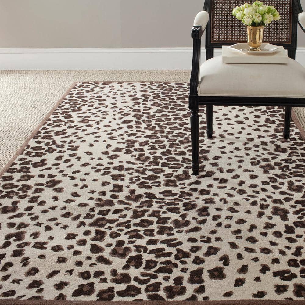 Hand-Tufted Round Gray Wool & Viscose 30" Area Rug