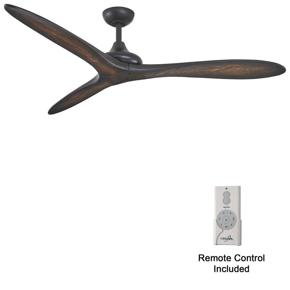 Vapor 60 in. Indoor Black/Toned Koa Propeller Ceiling Fan with Remote Included price history on PriceWatchPro