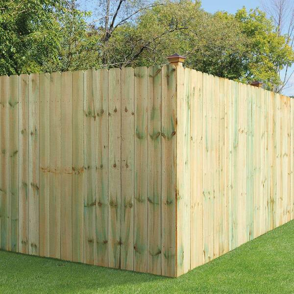 6 Ft H X 8 Ft W Pressure Treated Pine Dog Ear Fence Panel 158083 The Home Depot 6 Ft H X 8 Ft W Pressure Treated Pine Dog Ear Fence Panel 158083 The Home Depot