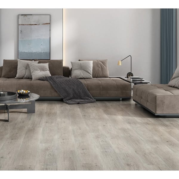 Simsbury Glen Oak 12 mm T x 8.03in W Waterproof Laminate Wood Flooring (15.9 sqft/case)