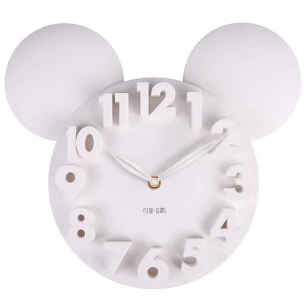 Unbranded Lake Front White Mickey Modern Design Big Digit 3D Wall Clock Home Decor Decoration