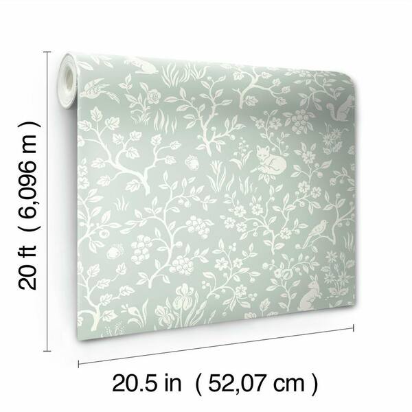 Magnolia Home By Joanna Gaines 34 17 Sq Ft Magnolia Home Fox And Hare Premium Peel And Stick Wallpaper Psw1167rl The Home Depot