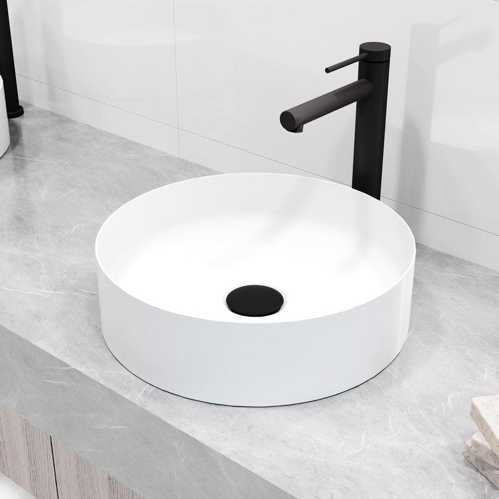 Matte Black 11" Brass Single Handle Vessel Bathroom Faucet