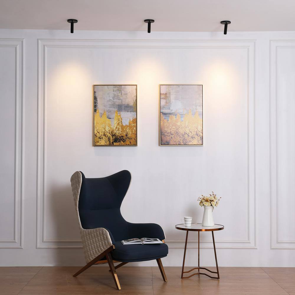 Gray Adjustable LED Flush Mount Spotlight