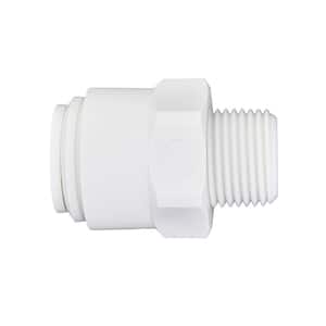 1/2 in. O.D. x 3/8 in. MIP NPTF Polypropylene Push-to-Connect Adapter Fitting