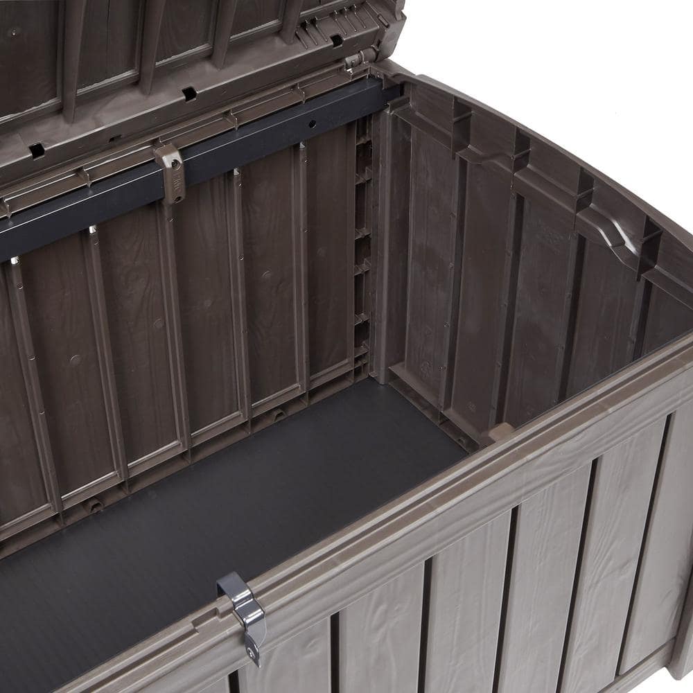 Brown Lockable Plastic 101 Gallon Deck Storage Box