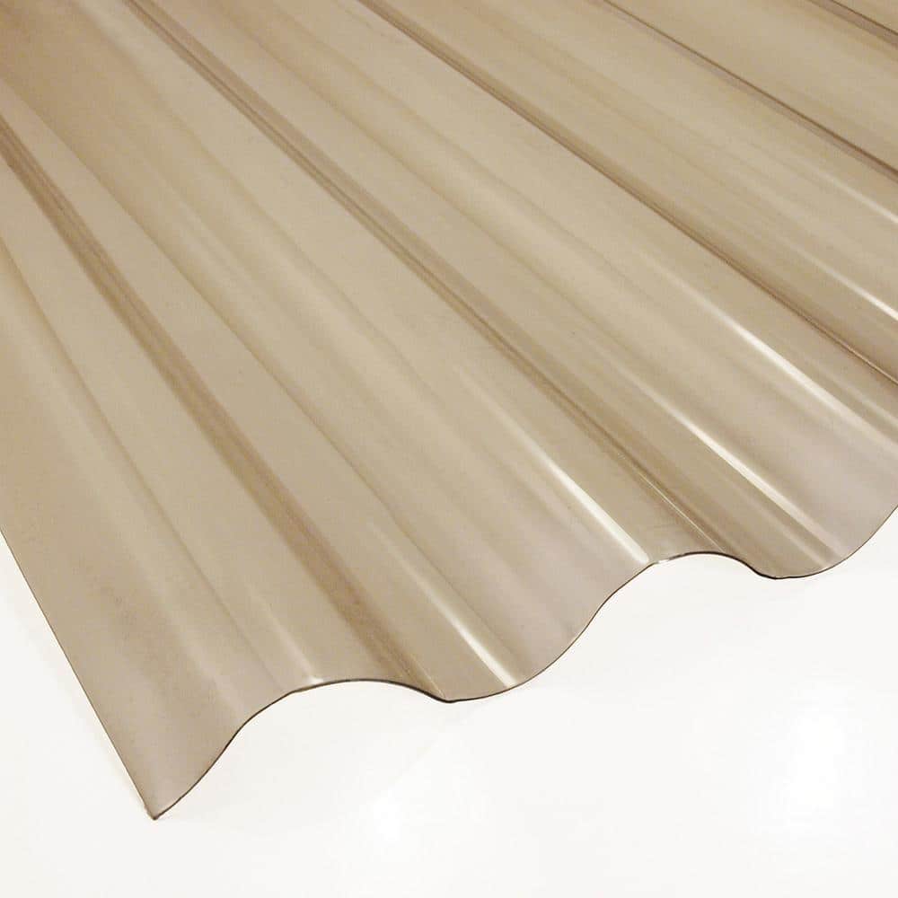 72 in. L x 21 in. W Corrugated Polycarbonate Plastic Curvy Clear Light Grey Roof Panel (Set of 6-Piece) price history on PriceWatchPro