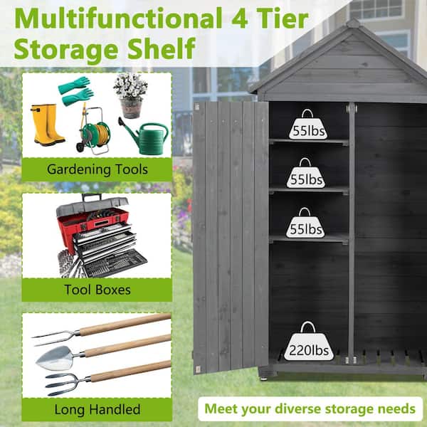 GOGEXX 40 in. x 22 in. x 69 in. Outdoor Storage Cabinet
