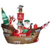 Home Accents Holiday 10 ft Pre-Lit LED Giant-Sized Airblown Pirate Ship ...