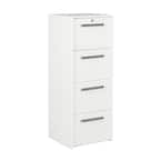 SAINT BIRCH 4-Drawer Miami 18.5 in. White Decorative Lateral File ...