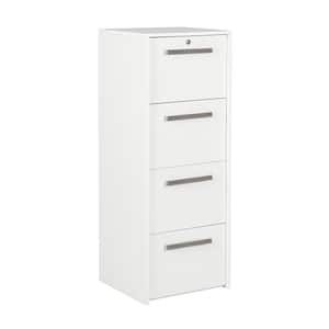 4-Drawer Miami 18.5 in. White Decorative Lateral File Cabinet