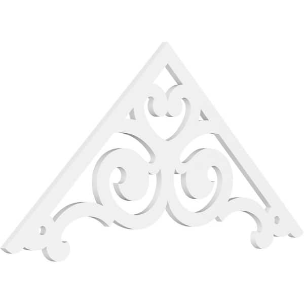 Ekena Millwork Hurley 1 in. D x 27-1/2 in. W x 60 in. L Signature Urethane Gable Pediment