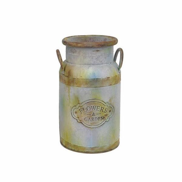 THREE HANDS 7 in. x 7.5 in.  Metal Jug in Gray