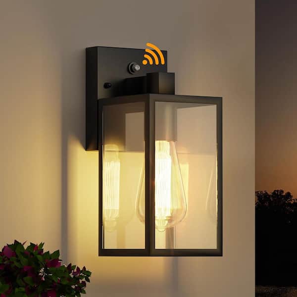 FAWEY TRED INC Dusk to Dawn Outdoor Lighting Fixtures Black Sensor Wall Sconce Lamp Waterproof Anti Rust Wall Lantern Garden Decor