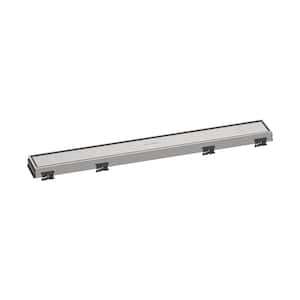 RainDrain Match Stainless Steel Linear Tileable Shower Drain Trim for 23 5/8 in. Rough in Brushed Stainless Steel