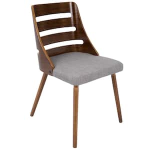 Trevi Walnut and Grey Accent Chair