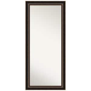 Villa Oil Rubbed Bronze 29.75 in W x 65.75 in H Non-Beveled Casual Rectangle Wood Framed Full Length Floor Leaner Mirror