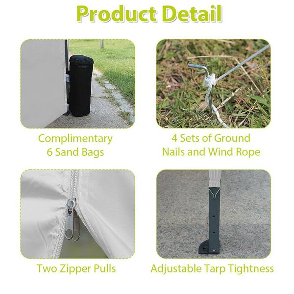 Savone 10 ft. x 20 ft. Pop Up Canopy Outdoor Portable Party