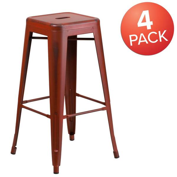 Carnegy Avenue Stackable Metal Outdoor Bar Stool (4Pack) CGAET165213