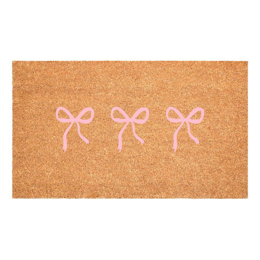 Bow Trio Pink 24 in. x 36 in. Indoor/Outdoor Doormat price history on PriceWatchPro