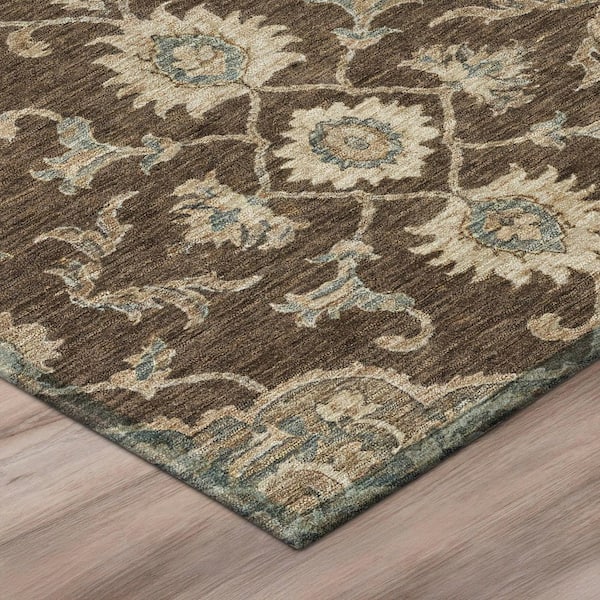 Chantille Machine Washable Indoor/Outdoor Abstract ACN3077 Coffee 5 ft. x 7 ft. 6 in. Area Rug
