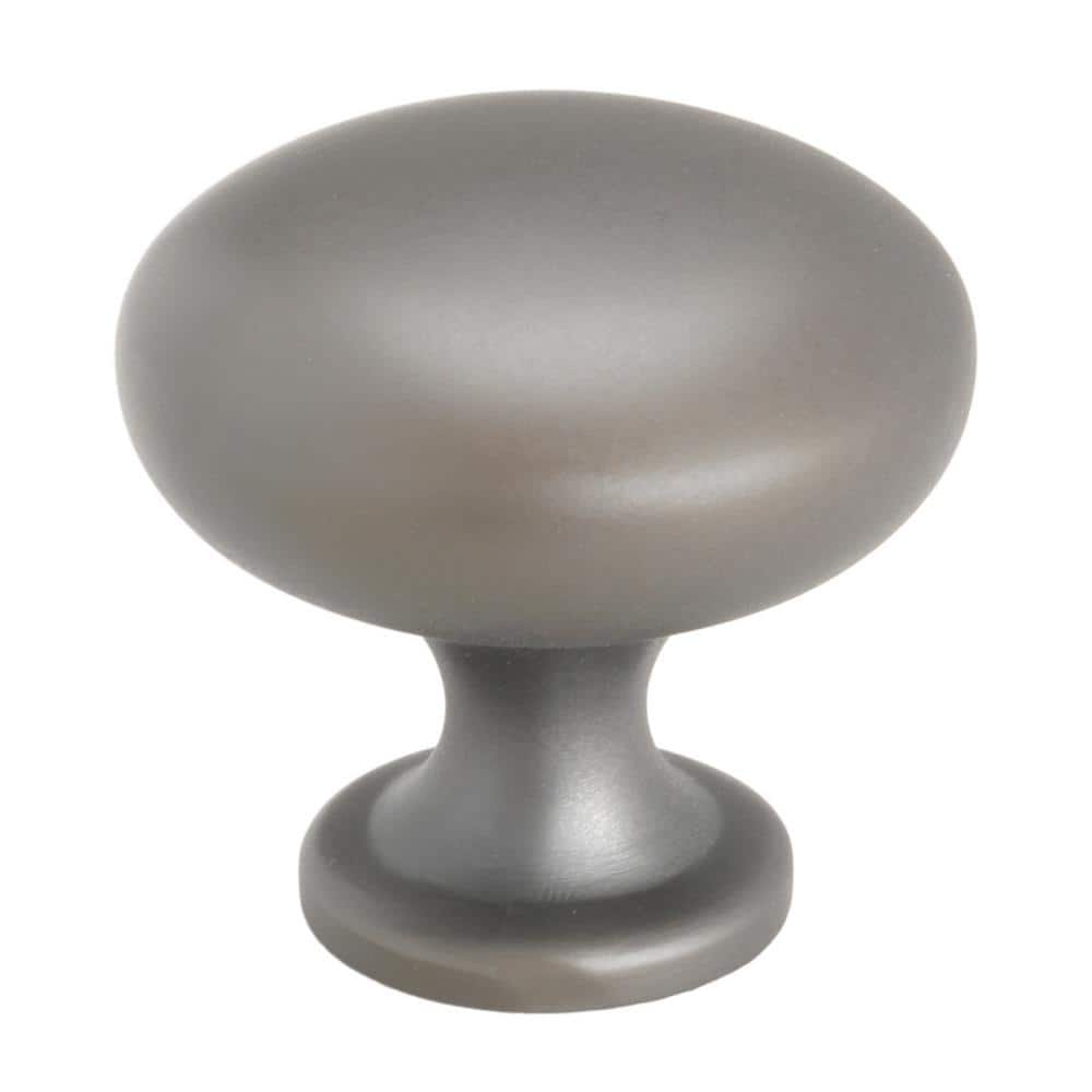 GLIDERITE 11/8 in. Graphite Finish Classic Round Solid Knobs