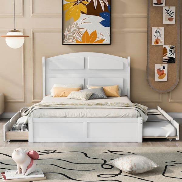 White modern on sale queen bed