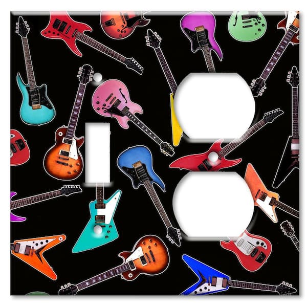Art Plates Electric Guitars Switch/Outlet Combo Wall Plate