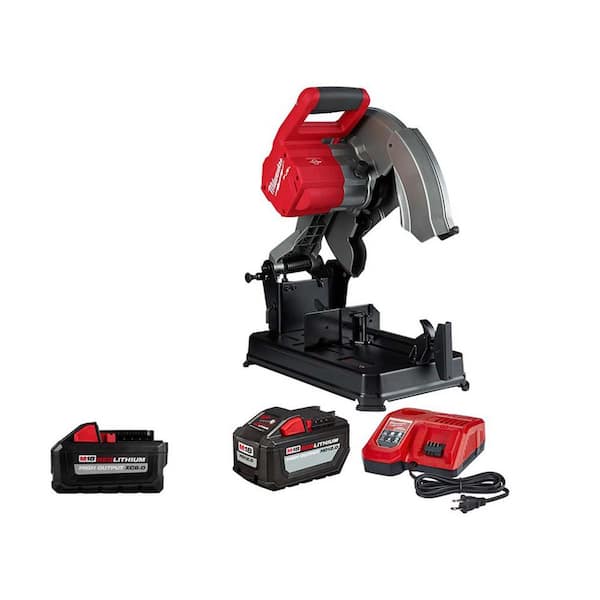 Milwaukee M18 FUEL 18-Volt Lithium-Ion Brushless Cordless 14 in. Abrasive Cut-Off Saw Kit with Extra 8.0 Ah Battery