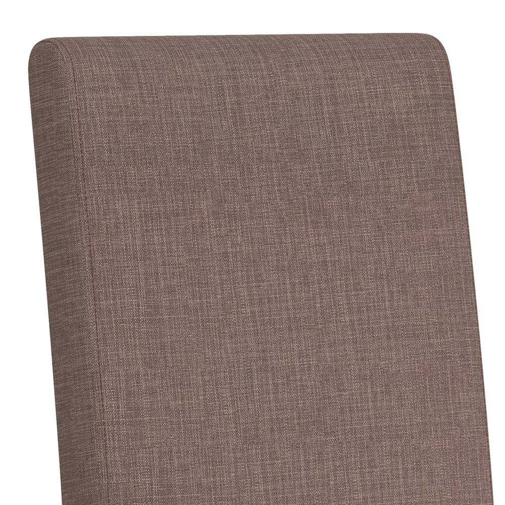 Elegant Light Mocha Faux Leather Parsons Side Chair
