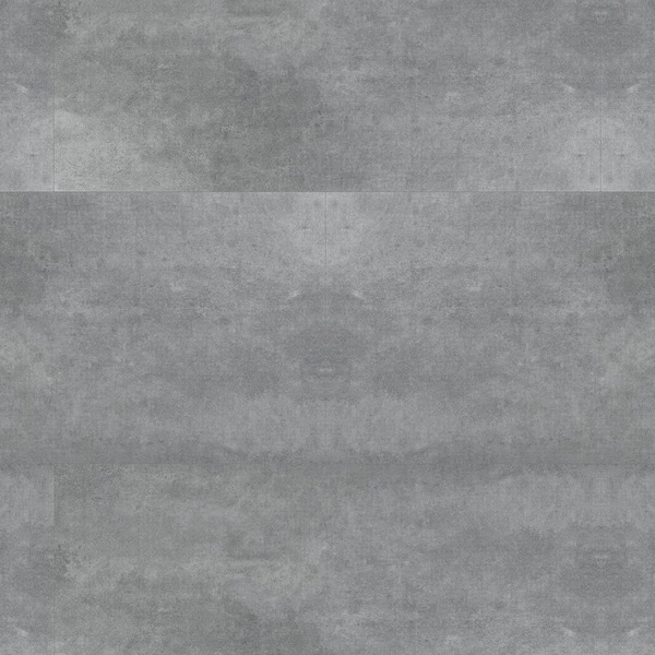 24 MIL x 12 in. W x 24 in. L Click Lock Waterproof Luxury SPC Vinyl Plank Flooring, Cement Gray (20 sq. ft. /case)