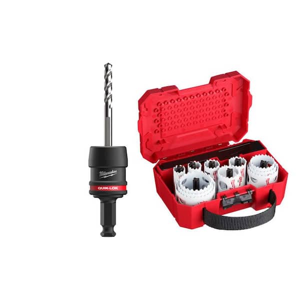 7/16 in. Shank QUIK-LOK Hole Saw Arbor Set and Hole Dozer General Purpose Bi-Metal Hole Saw Set (15-Piece)