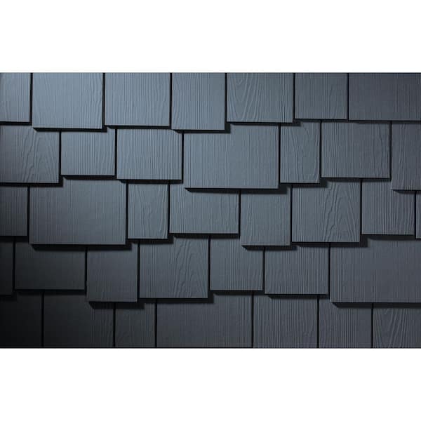 Hardie Shingle HZ10 15.25 in. x 48 in. Statement Collection Deep Ocean Staggered Edge Fiber Cement Siding
