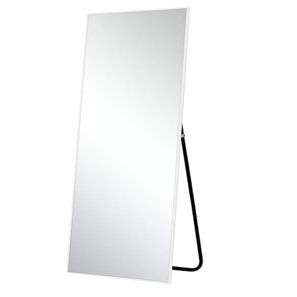 Lirago 71 in. x 28 in. Classic Rectangle Aluminum Alloy Thin Edge Framed White Decorative Mirror