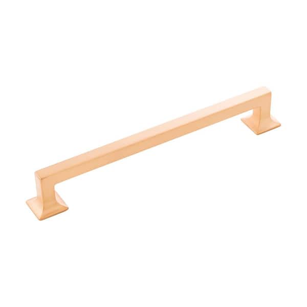 HICKORY HARDWARE Studio 8-13/16 in. (224 mm) Center-to-Center Brushed Golden Brass Cabinet Pull (5-Pack)