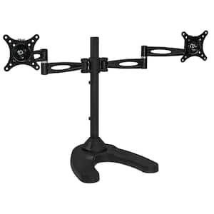 Full Motion Dual Computer Monitor Desk Stand for Screens up to 27 in.
