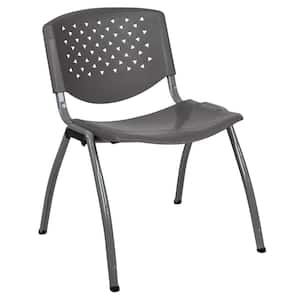 Plastic Stackable Side Chair in Gray
