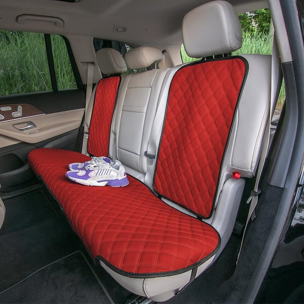 Faux Leather 47 in. x 23 in. x 1 in. Seat Protectors - Rear Set