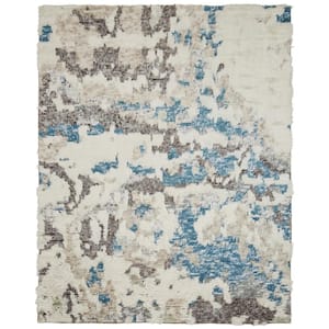 Greys/Blues 9 ft. 6 in. x 13 ft. 6 in. Area Rug